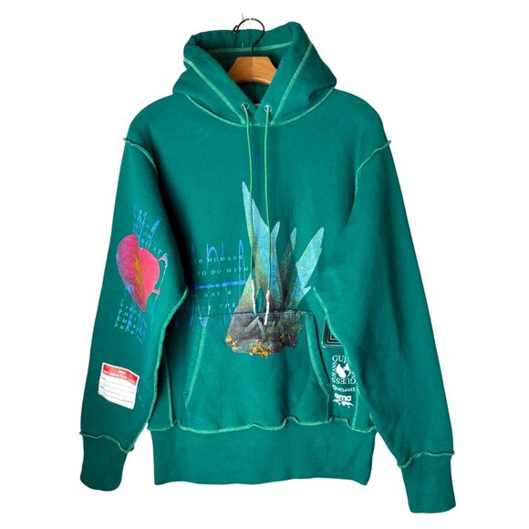 Advisory‎ Board Crystals Abc Guess Union Men Small Green Planet Saving Hoodie - Picture 1 of 15